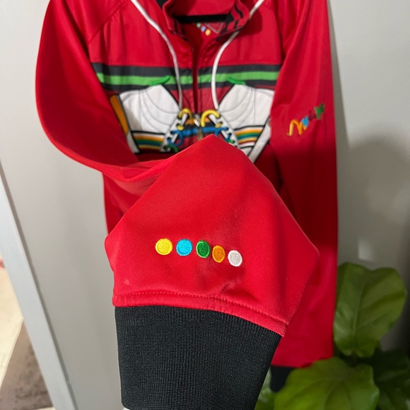 COOGI red shoe lace zip up track bomber jacket size XXL - Picture 2 of 14